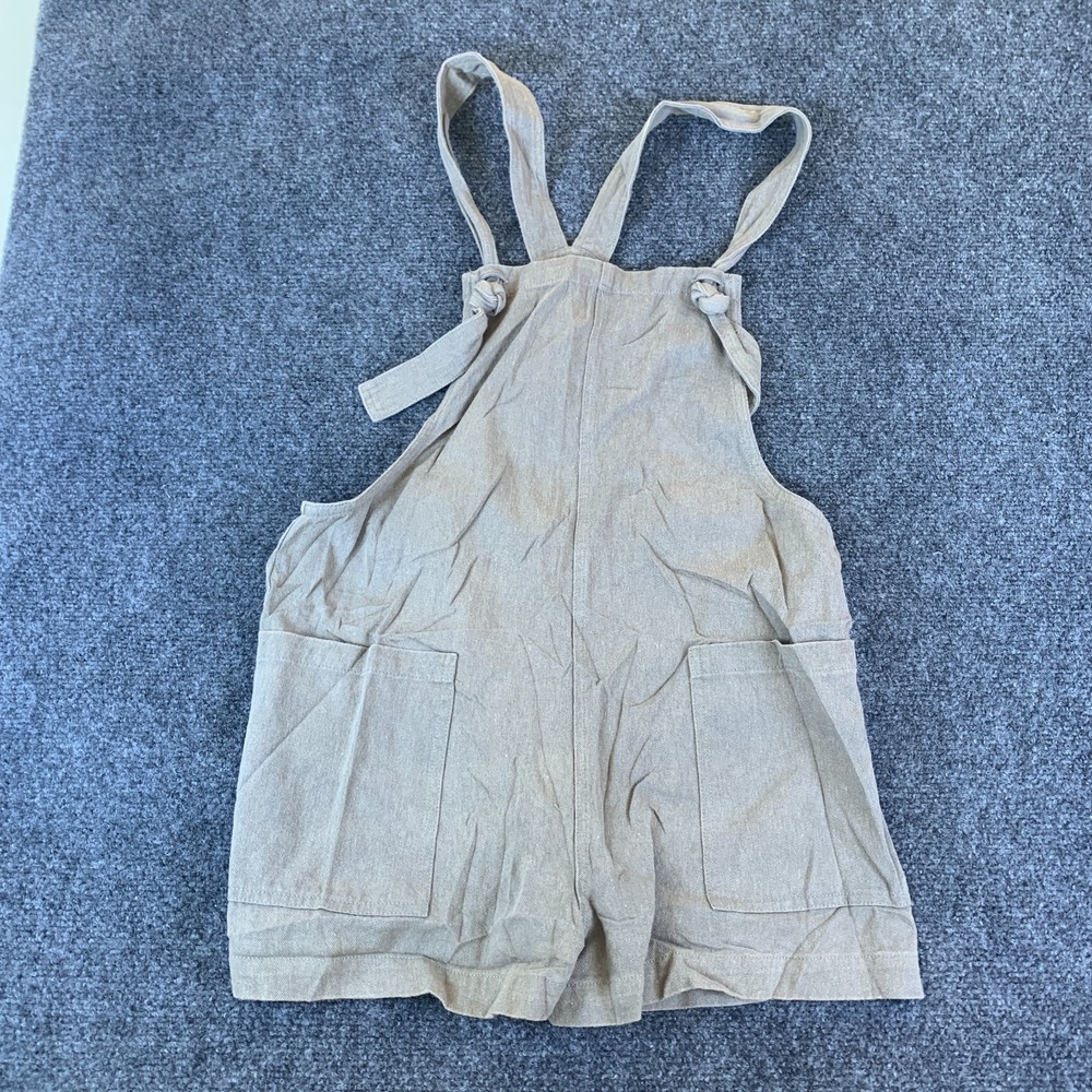 Miou MUse Maria Romper Womens Small Oat Linen Blend Adjustable Tie Straps Casual